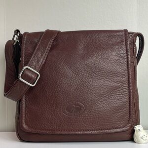 Vera Pelle Italian Genuine Leather Messenger Bag